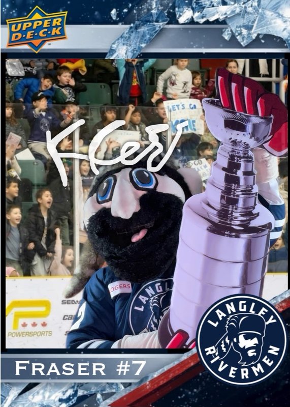 Hockey trading card from sporting event photo booth