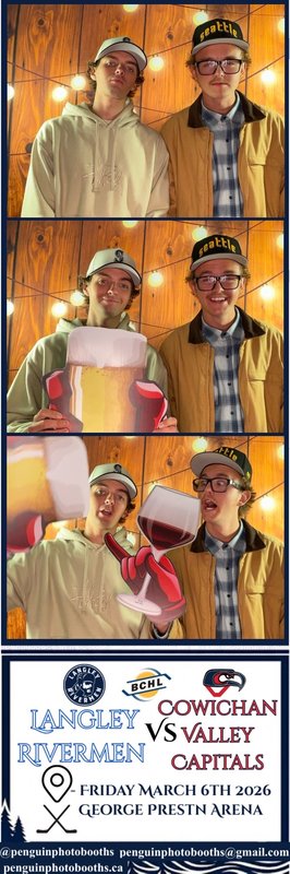 Photo strip from hockey sporting event