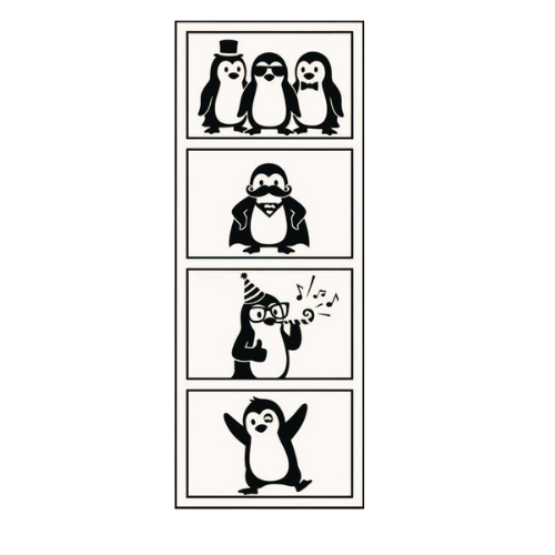 2x6 Photo Strip Layout - 4 frames with fun poses